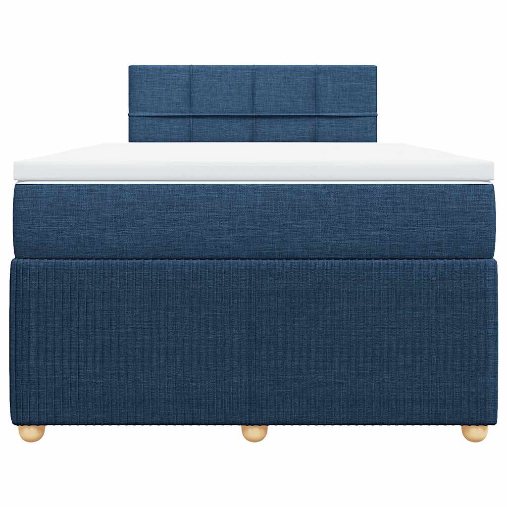 Boxspring met matras stof blauw 120x200 cm is nu te koop bij PeponiXL, paradijselijk wonen!