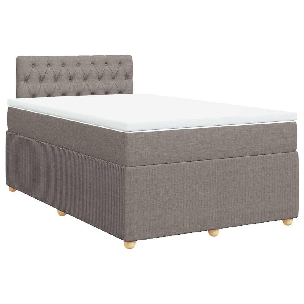 Boxspring met matras stof taupe 120x200 cm is nu te koop bij PeponiXL, paradijselijk wonen!