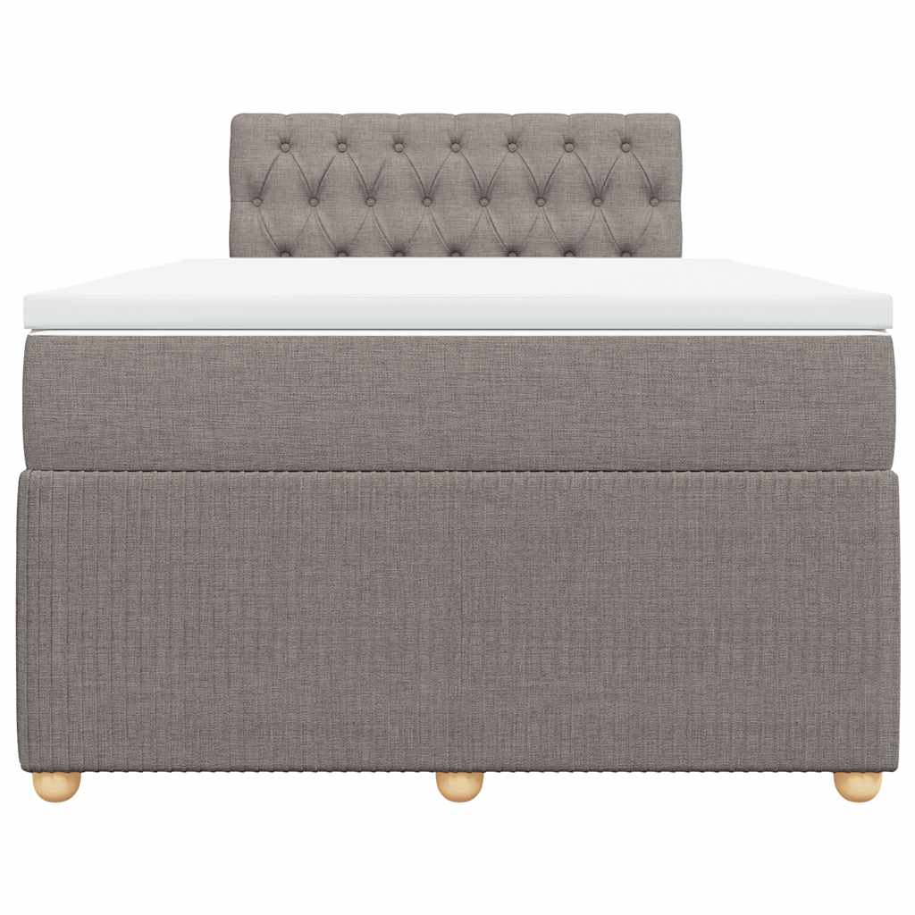 Boxspring met matras stof taupe 120x200 cm is nu te koop bij PeponiXL, paradijselijk wonen!