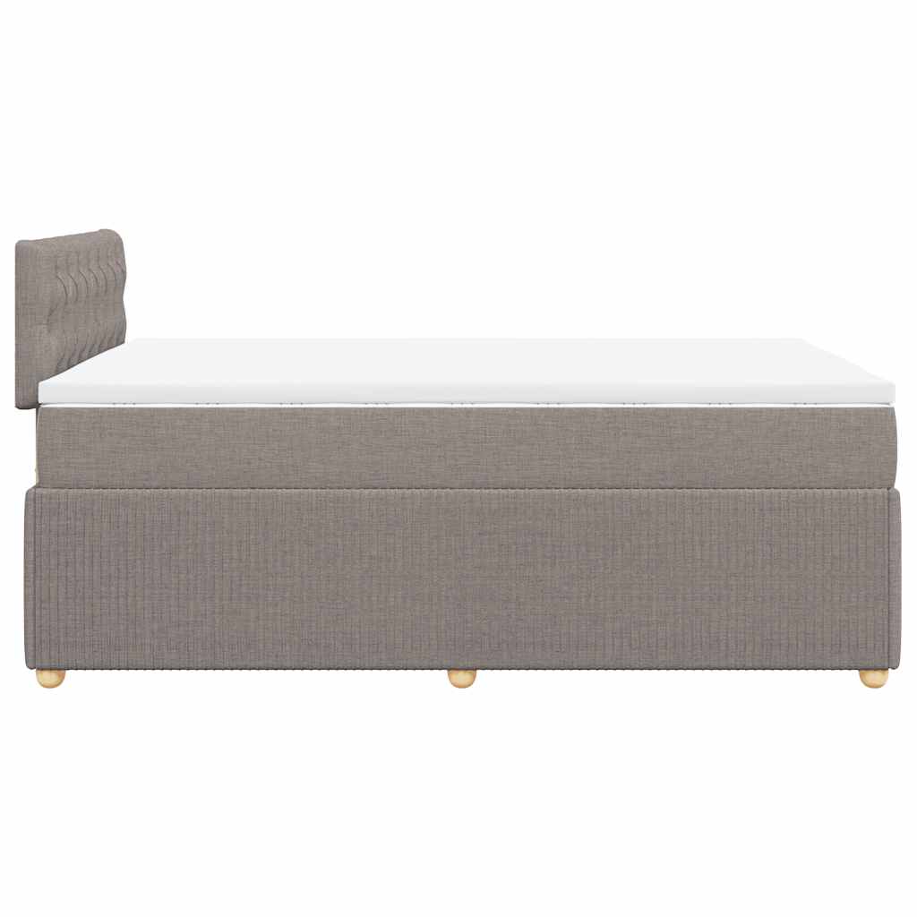 Boxspring met matras stof taupe 120x200 cm is nu te koop bij PeponiXL, paradijselijk wonen!