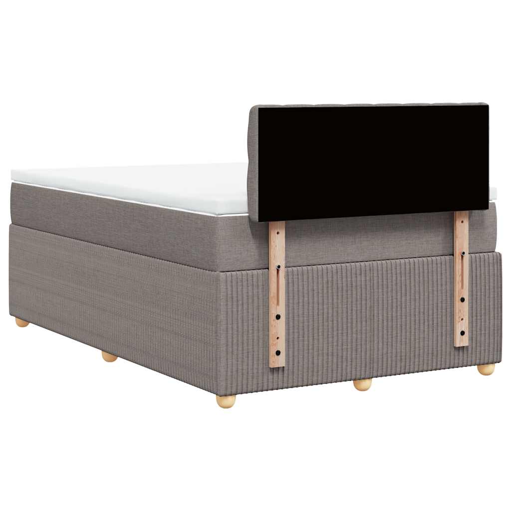 Boxspring met matras stof taupe 120x200 cm is nu te koop bij PeponiXL, paradijselijk wonen!