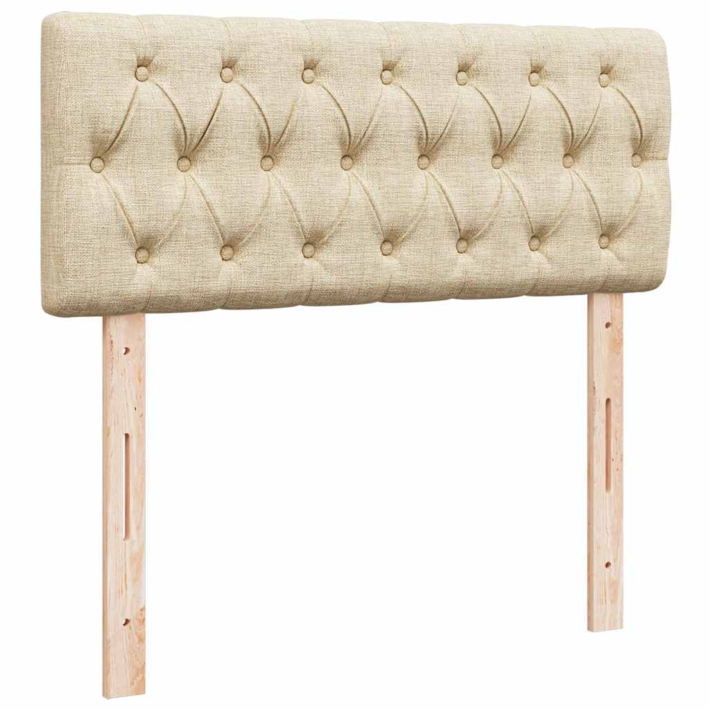 Boxspring met matras stof crèmekleurig 120x200 cm is nu te koop bij PeponiXL, paradijselijk wonen!