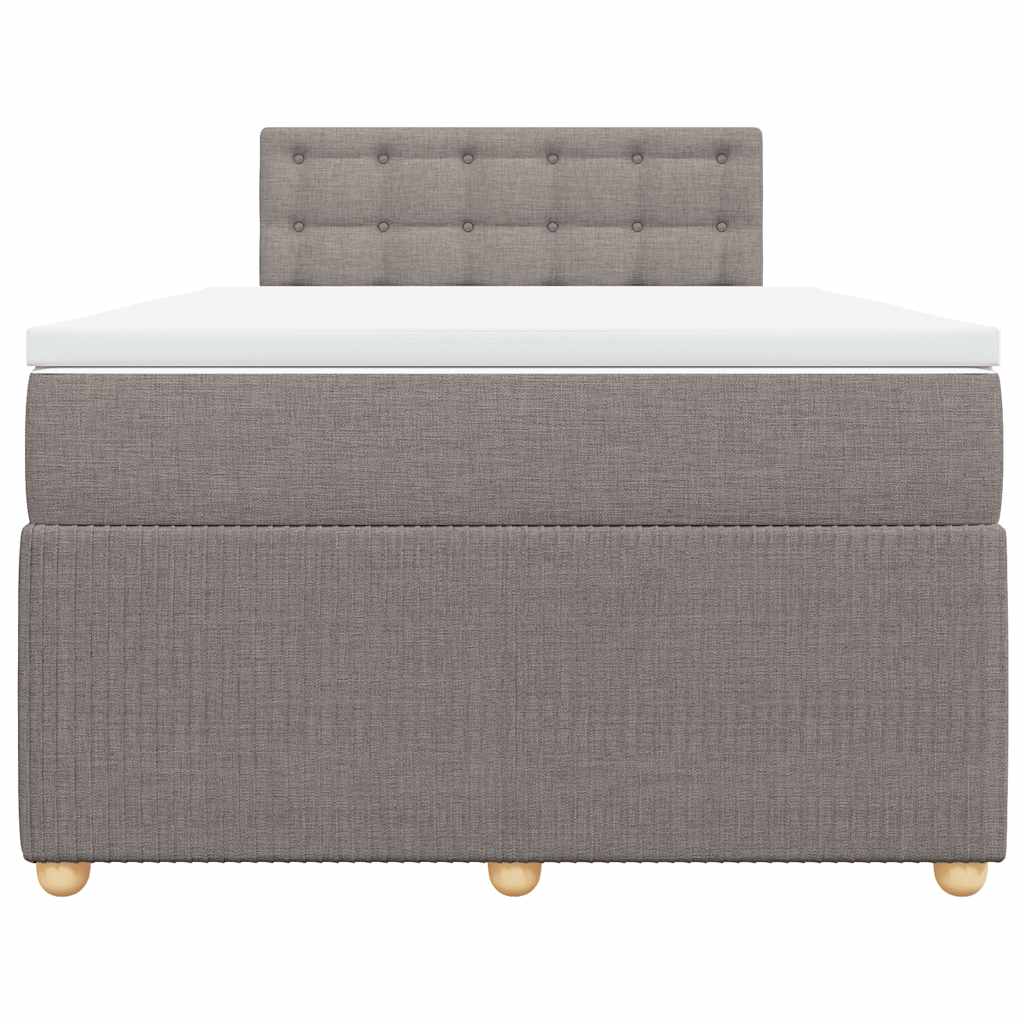 Boxspring met matras stof taupe 120x200 cm is nu te koop bij PeponiXL, paradijselijk wonen!