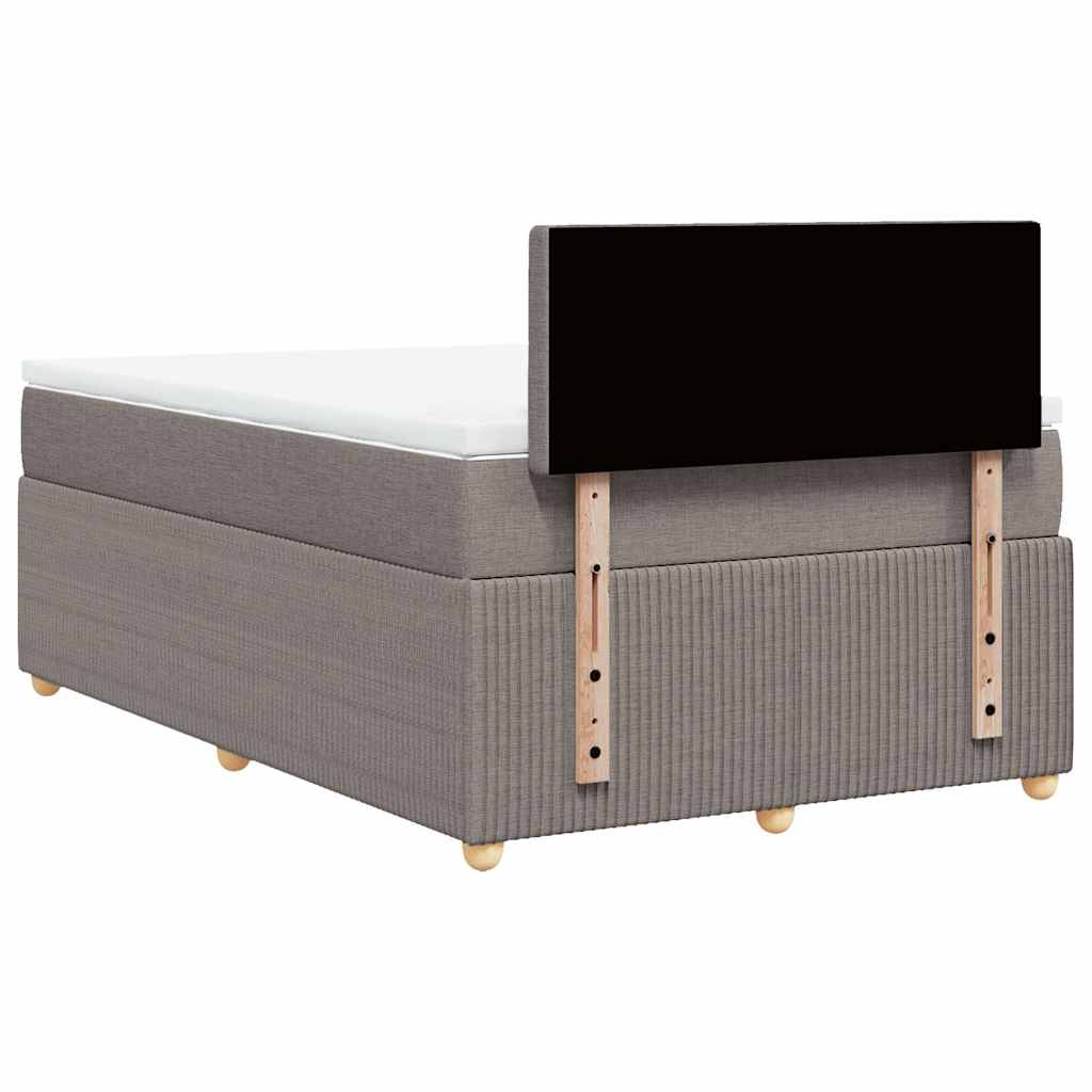 Boxspring met matras stof taupe 120x200 cm is nu te koop bij PeponiXL, paradijselijk wonen!