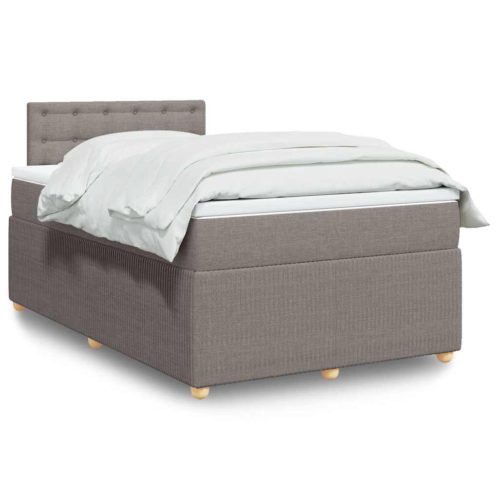 Boxspring met matras stof taupe 120x200 cm is nu te koop bij PeponiXL, paradijselijk wonen!
