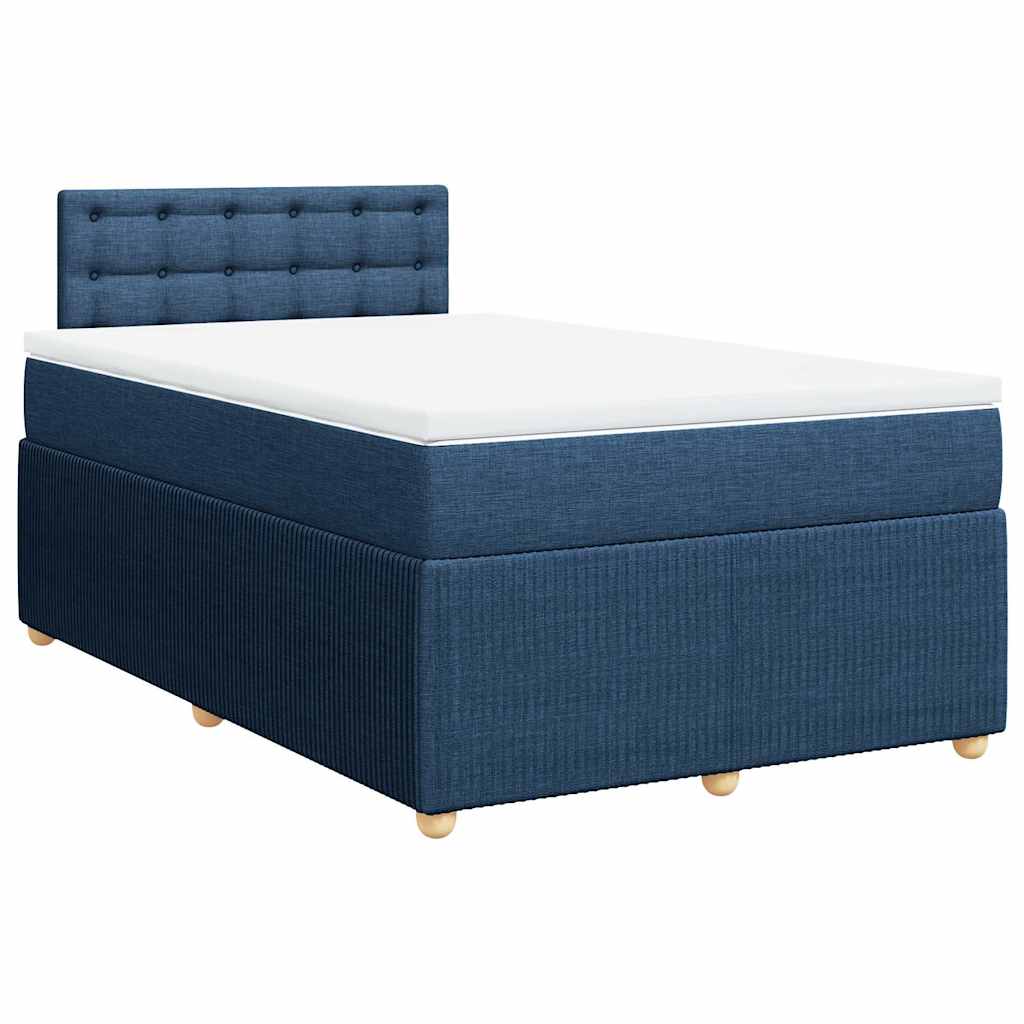Boxspring met matras stof blauw 120x200 cm is nu te koop bij PeponiXL, paradijselijk wonen!