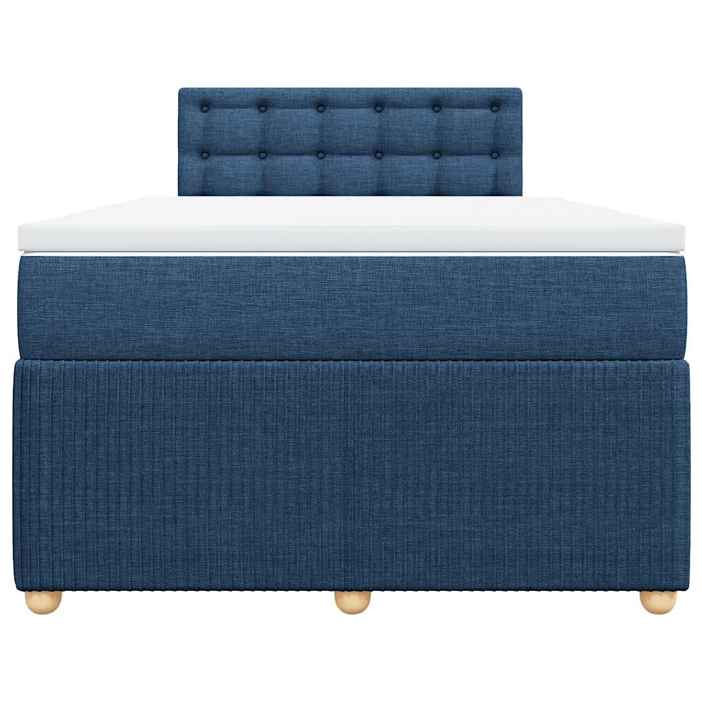 Boxspring met matras stof blauw 120x200 cm is nu te koop bij PeponiXL, paradijselijk wonen!