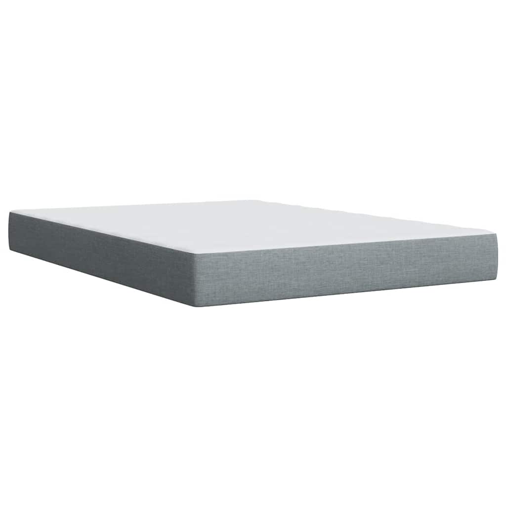 Boxspring met matras stof lichtgrijs 140x190 cm is nu te koop bij PeponiXL, paradijselijk wonen!