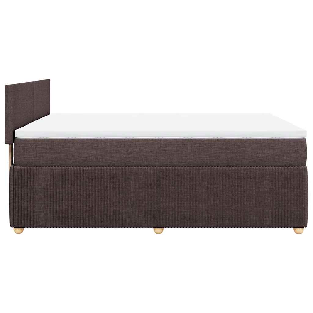 Boxspring met matras stof donkerbruin 140x190 cm is nu te koop bij PeponiXL, paradijselijk wonen!