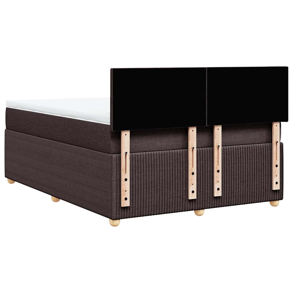 Boxspring met matras stof donkerbruin 140x190 cm is nu te koop bij PeponiXL, paradijselijk wonen!