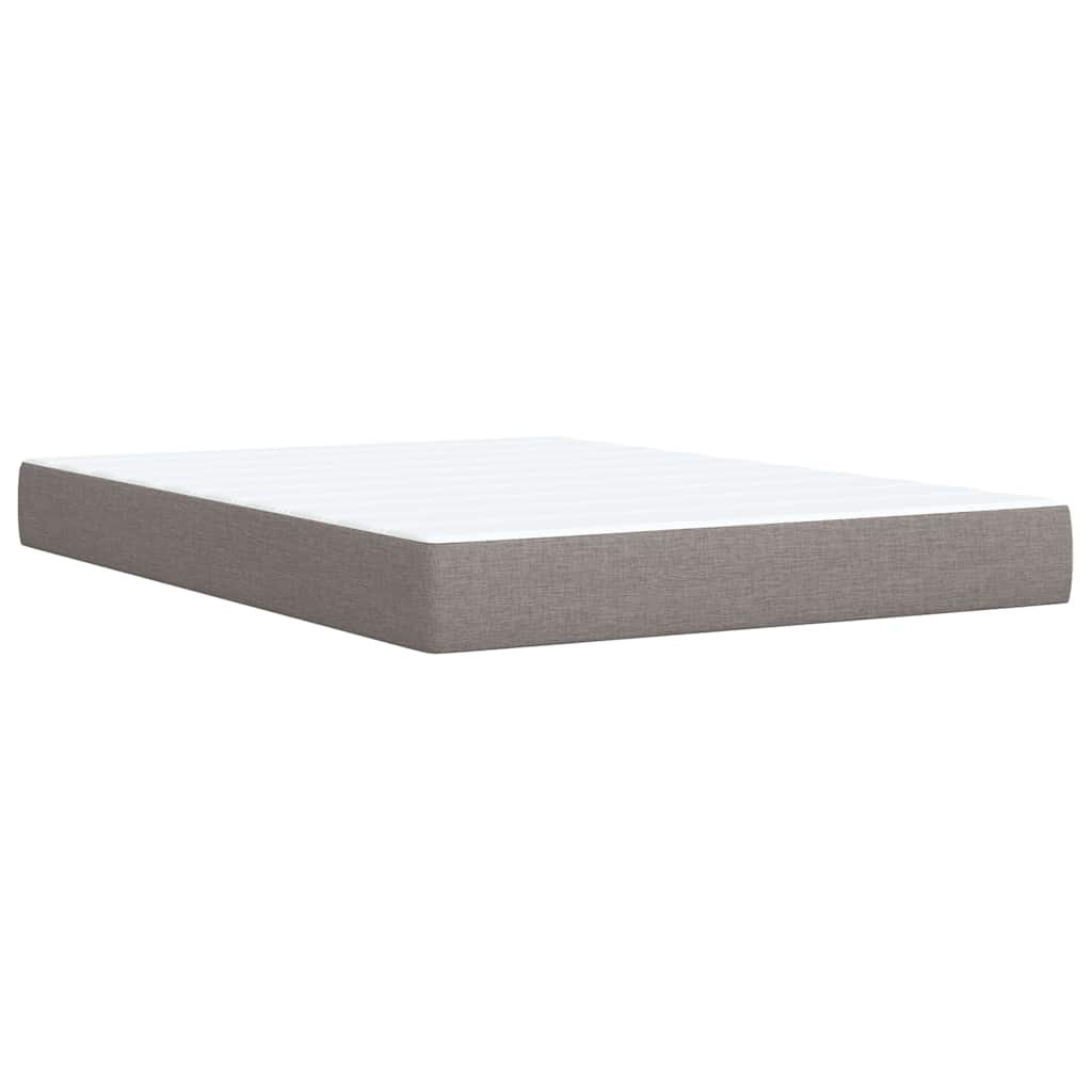 Boxspring met matras stof taupe 140x190 cm is nu te koop bij PeponiXL, paradijselijk wonen!