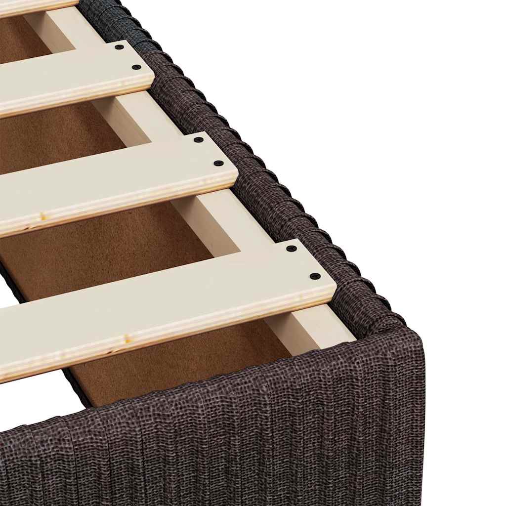 Boxspring met matras stof donkerbruin 140x190 cm is nu te koop bij PeponiXL, paradijselijk wonen!