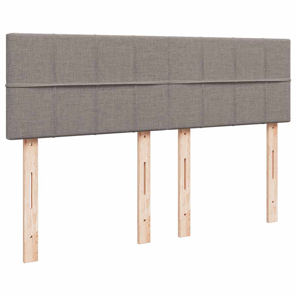 Boxspring met matras stof taupe 140x190 cm is nu te koop bij PeponiXL, paradijselijk wonen!