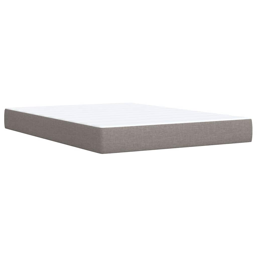 Boxspring met matras stof taupe 140x190 cm is nu te koop bij PeponiXL, paradijselijk wonen!