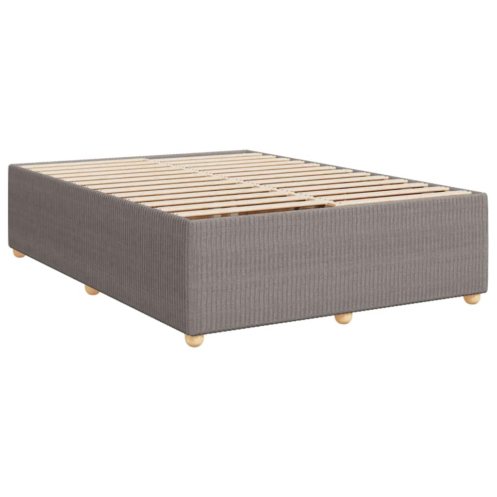 Boxspring met matras stof taupe 140x190 cm is nu te koop bij PeponiXL, paradijselijk wonen!