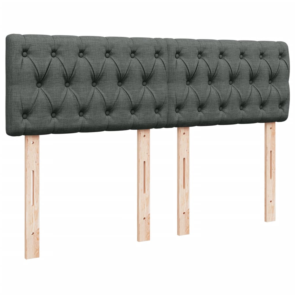Boxspring met matras stof donkergrijs 140x190 cm is nu te koop bij PeponiXL, paradijselijk wonen!