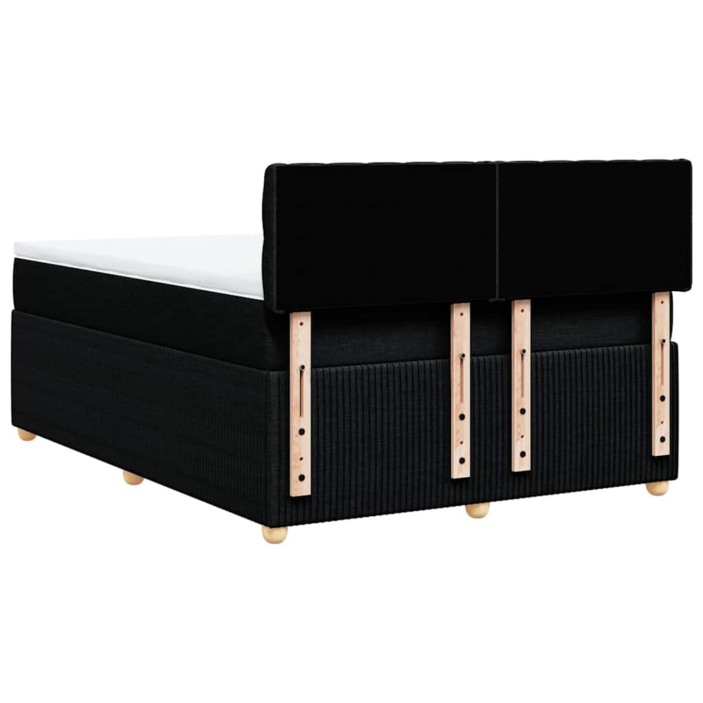 Boxspring met matras stof zwart 140x190 cm is nu te koop bij PeponiXL, paradijselijk wonen!