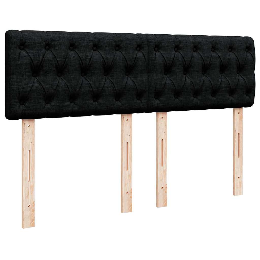 Boxspring met matras stof zwart 140x190 cm is nu te koop bij PeponiXL, paradijselijk wonen!