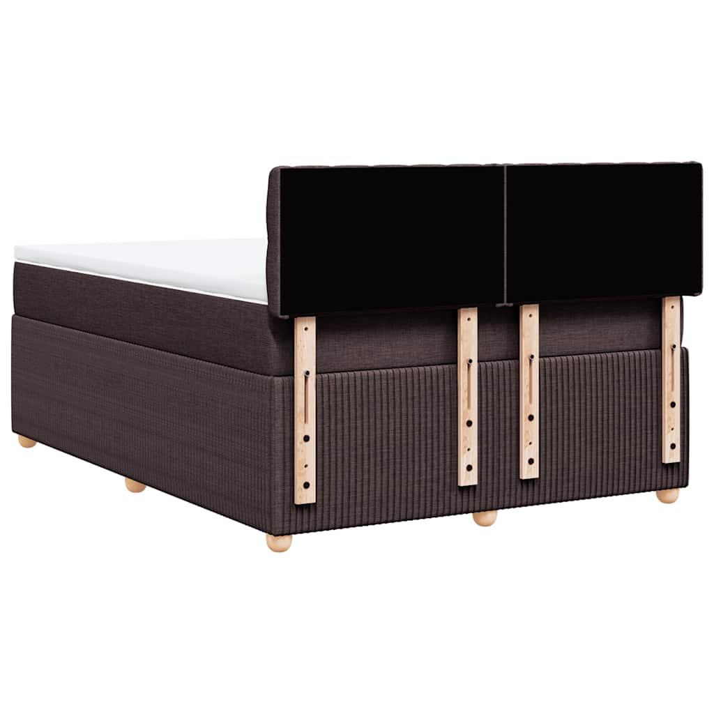 Boxspring met matras stof donkerbruin 140x190 cm is nu te koop bij PeponiXL, paradijselijk wonen!