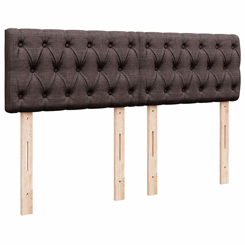 Boxspring met matras stof donkerbruin 140x190 cm is nu te koop bij PeponiXL, paradijselijk wonen!