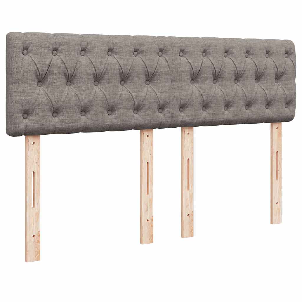 Boxspring met matras stof taupe 140x190 cm is nu te koop bij PeponiXL, paradijselijk wonen!