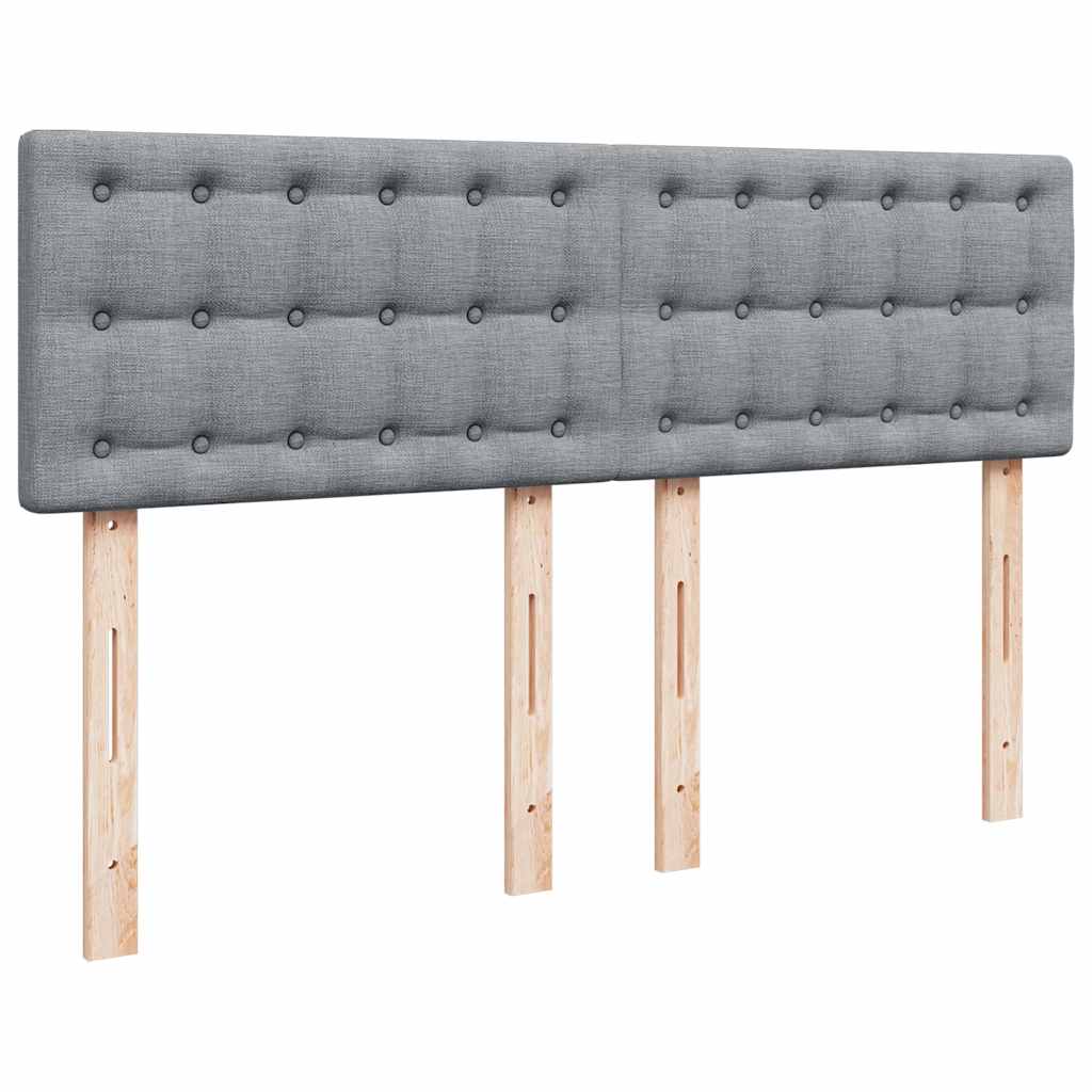 Boxspring met matras stof lichtgrijs 140x190 cm is nu te koop bij PeponiXL, paradijselijk wonen!