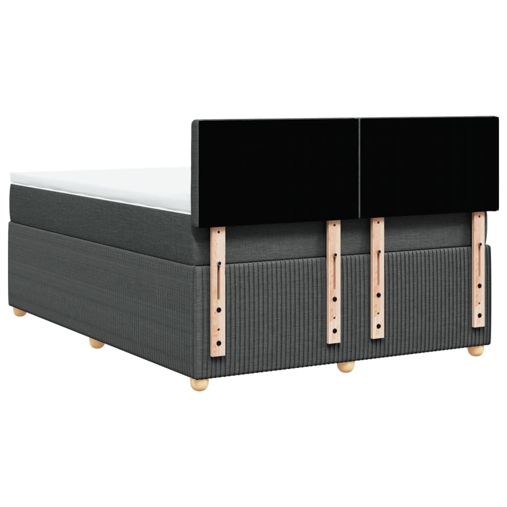 Boxspring met matras stof donkergrijs 140x190 cm is nu te koop bij PeponiXL, paradijselijk wonen!