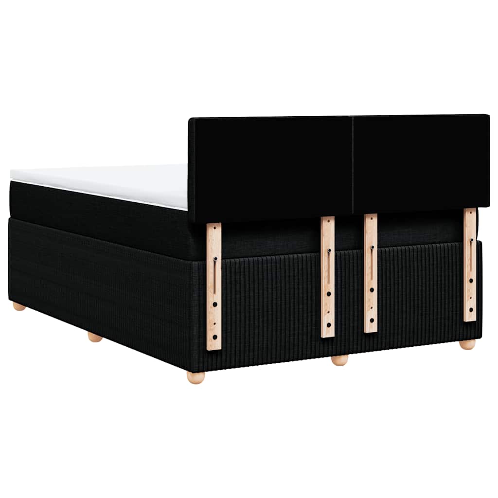 Boxspring met matras stof zwart 140x190 cm is nu te koop bij PeponiXL, paradijselijk wonen!