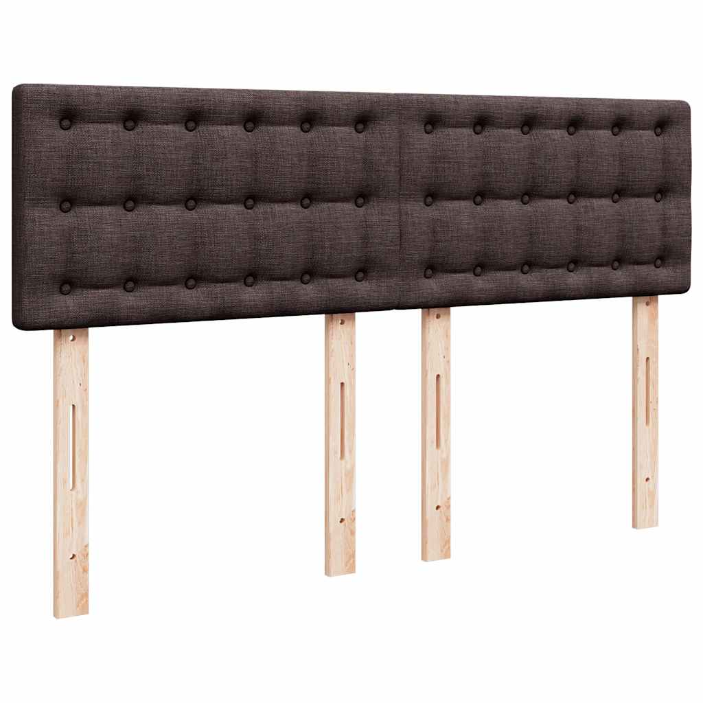 Boxspring met matras stof donkerbruin 140x190 cm is nu te koop bij PeponiXL, paradijselijk wonen!
