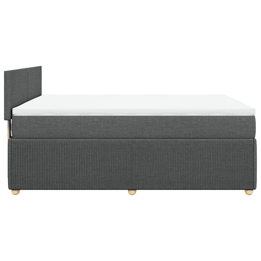 Boxspring met matras stof donkergrijs 140x200 cm is nu te koop bij PeponiXL, paradijselijk wonen!