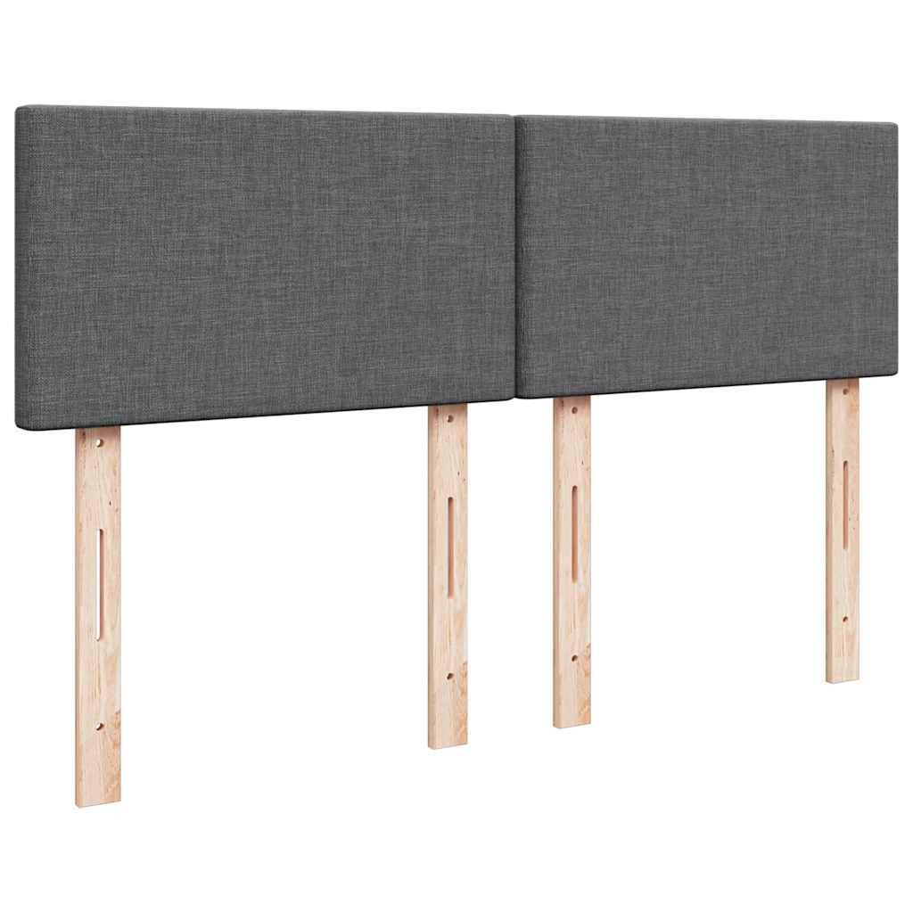 Boxspring met matras stof donkergrijs 140x200 cm is nu te koop bij PeponiXL, paradijselijk wonen!