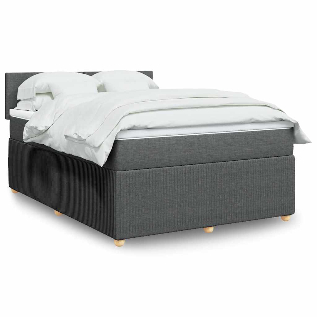 Boxspring met matras stof donkergrijs 140x200 cm is nu te koop bij PeponiXL, paradijselijk wonen!