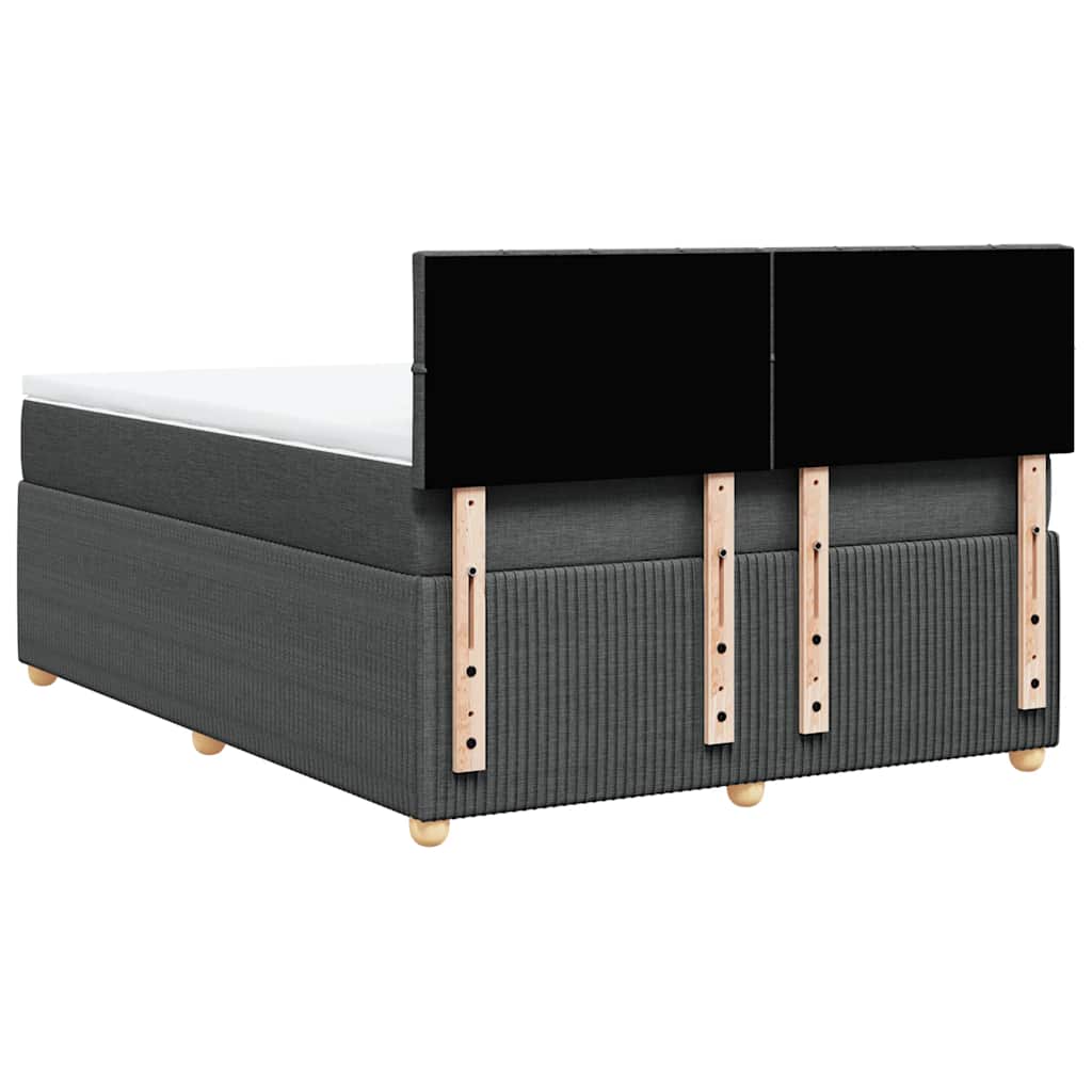 Boxspring met matras stof donkergrijs 140x200 cm is nu te koop bij PeponiXL, paradijselijk wonen!