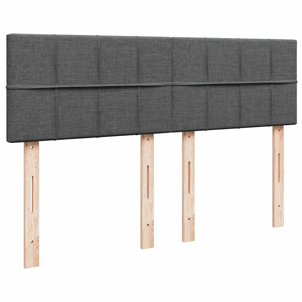 Boxspring met matras stof donkergrijs 140x200 cm is nu te koop bij PeponiXL, paradijselijk wonen!