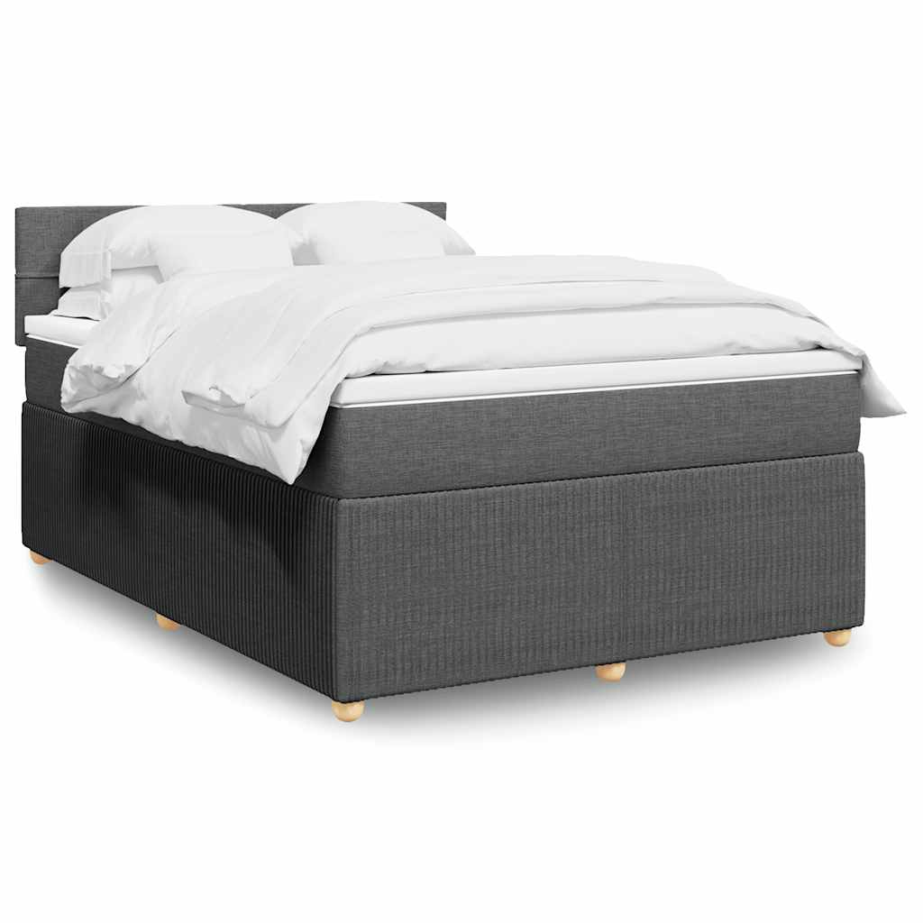 Boxspring met matras stof donkergrijs 140x200 cm is nu te koop bij PeponiXL, paradijselijk wonen!