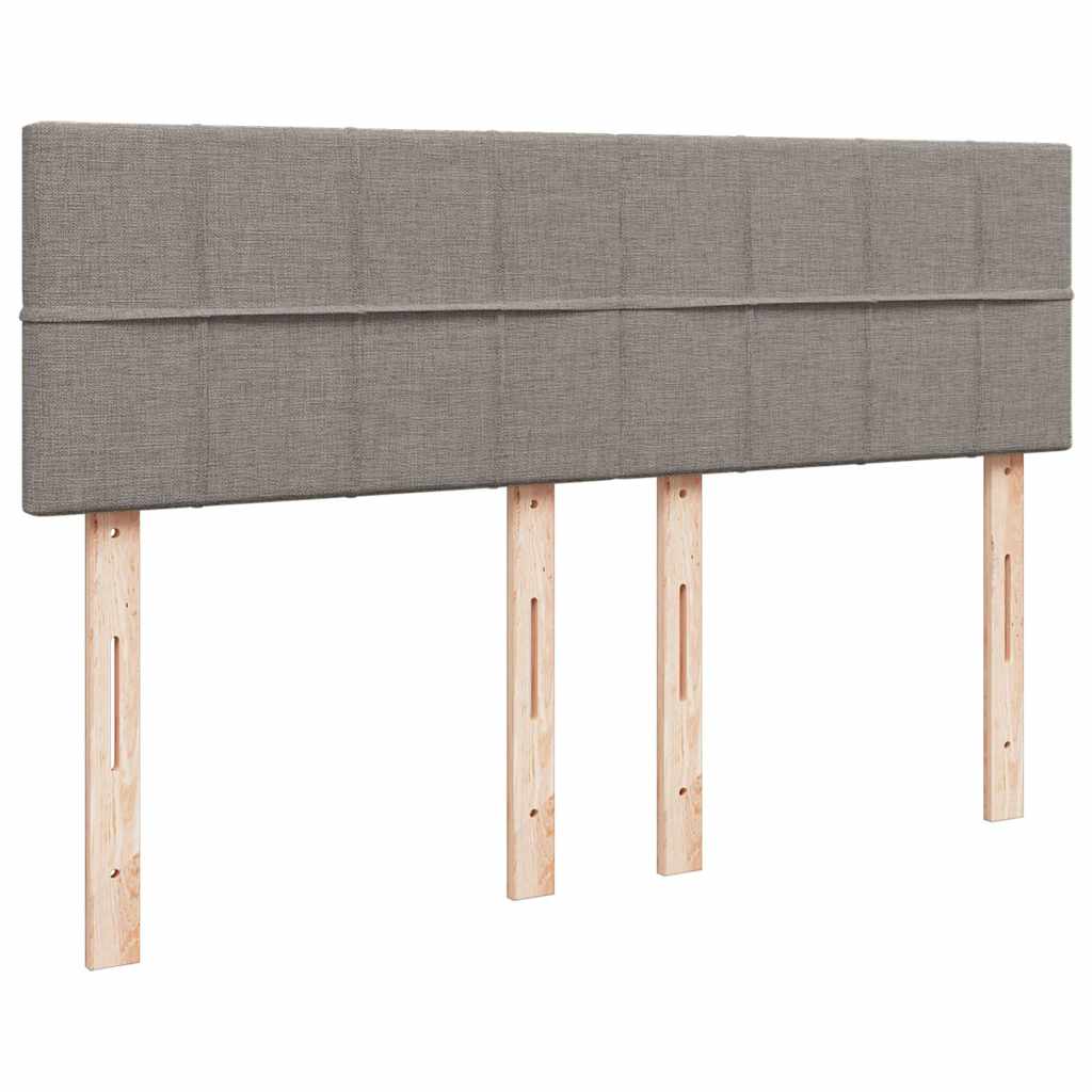 Boxspring met matras stof taupe 140x200 cm is nu te koop bij PeponiXL, paradijselijk wonen!