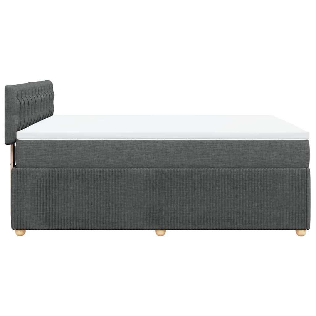 Boxspring met matras stof donkergrijs 140x200 cm is nu te koop bij PeponiXL, paradijselijk wonen!