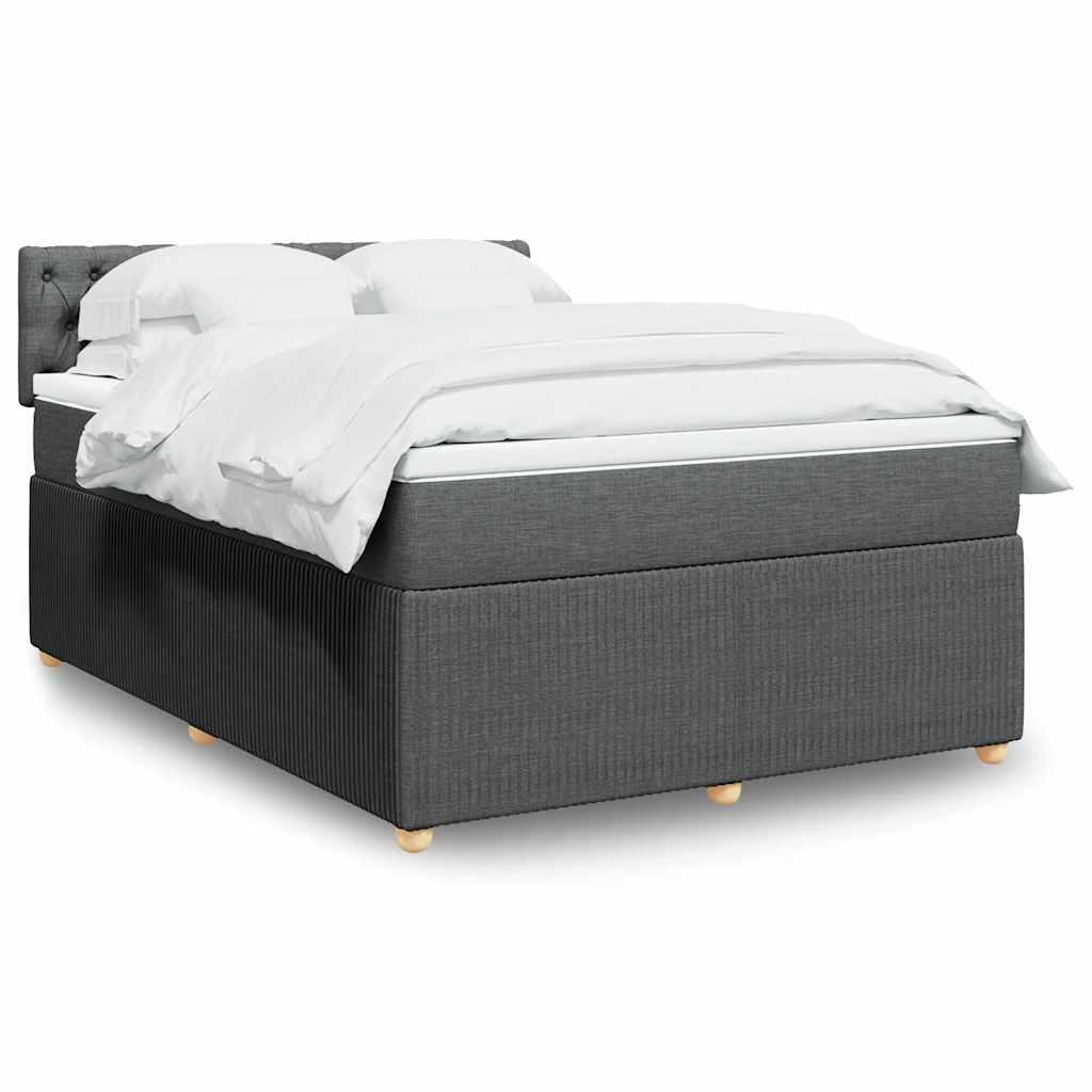 Boxspring met matras stof donkergrijs 140x200 cm is nu te koop bij PeponiXL, paradijselijk wonen!