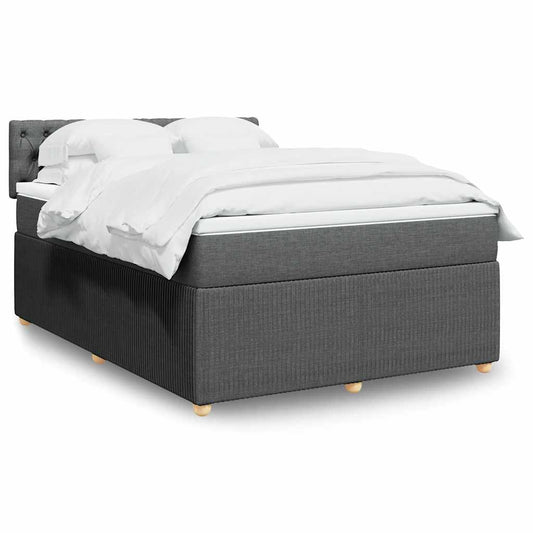 Boxspring met matras stof donkergrijs 140x200 cm is nu te koop bij PeponiXL, paradijselijk wonen!