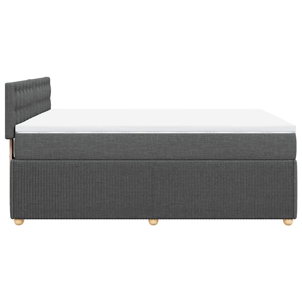 Boxspring met matras stof donkergrijs 140x200 cm is nu te koop bij PeponiXL, paradijselijk wonen!