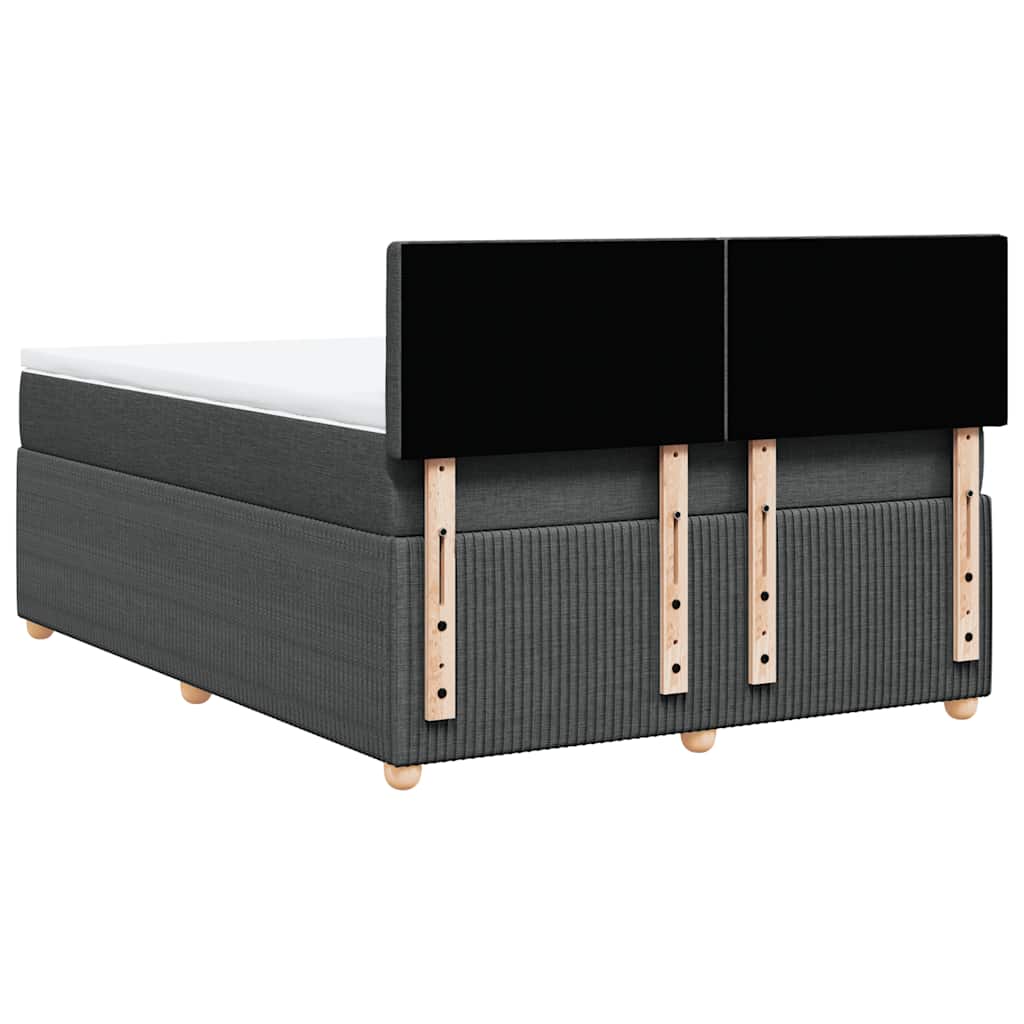 Boxspring met matras stof donkergrijs 140x200 cm is nu te koop bij PeponiXL, paradijselijk wonen!