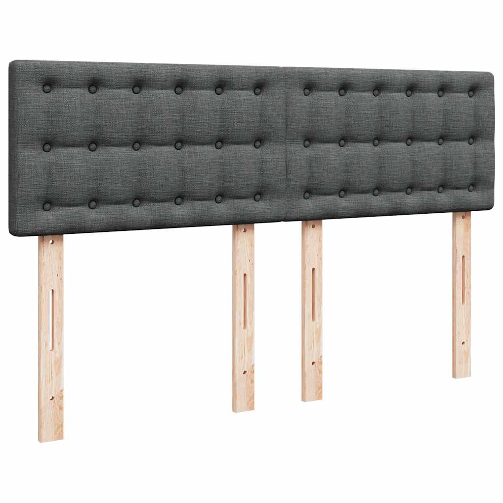 Boxspring met matras stof donkergrijs 140x200 cm is nu te koop bij PeponiXL, paradijselijk wonen!