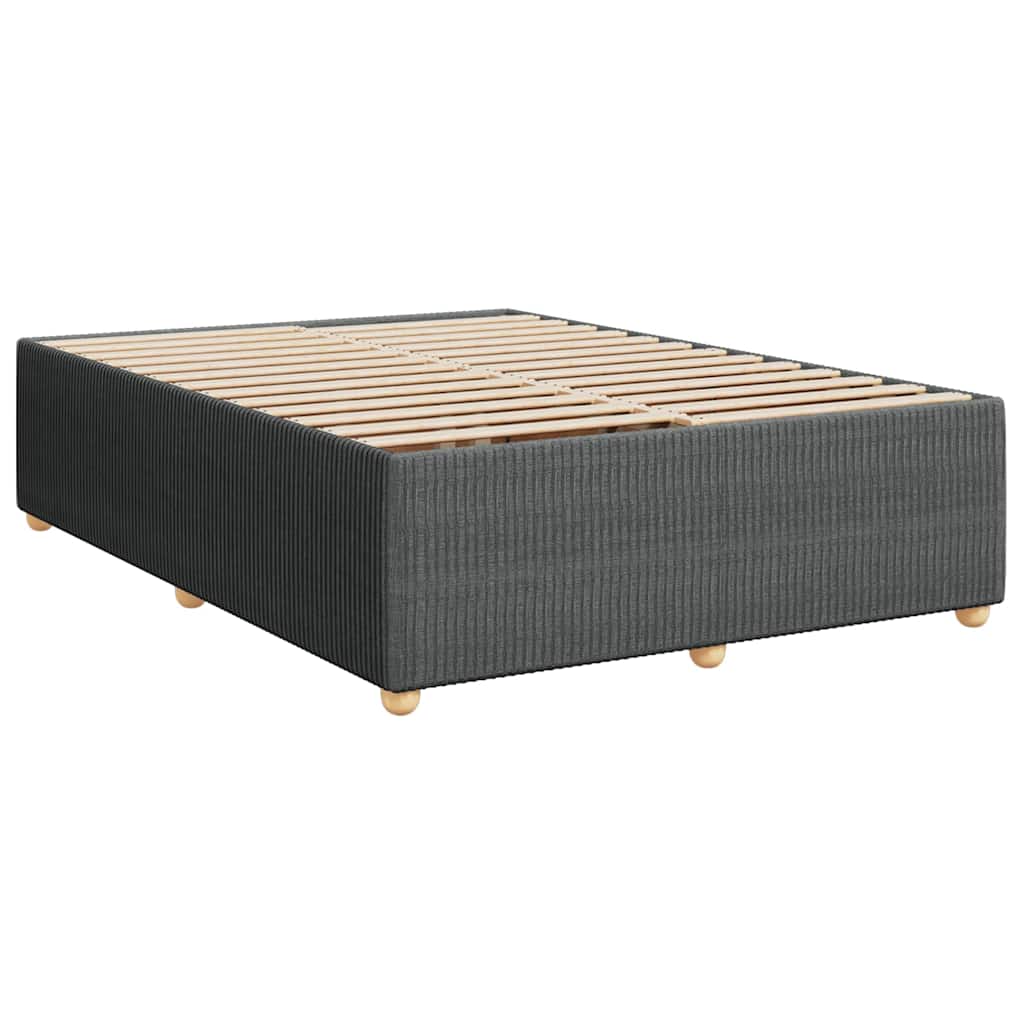 Boxspring met matras stof donkergrijs 140x200 cm is nu te koop bij PeponiXL, paradijselijk wonen!