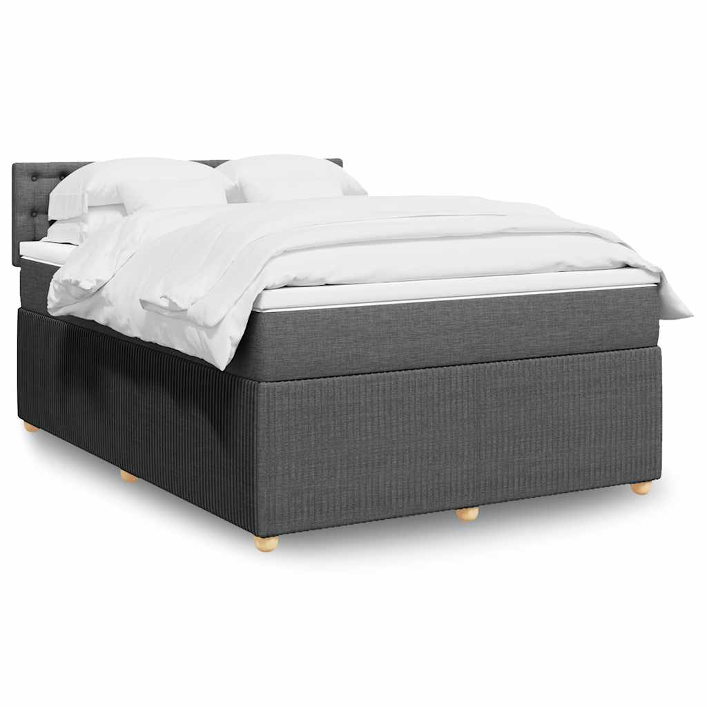 Boxspring met matras stof donkergrijs 140x200 cm is nu te koop bij PeponiXL, paradijselijk wonen!