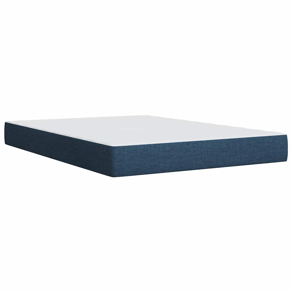Boxspring met matras stof blauw 140x200 cm is nu te koop bij PeponiXL, paradijselijk wonen!