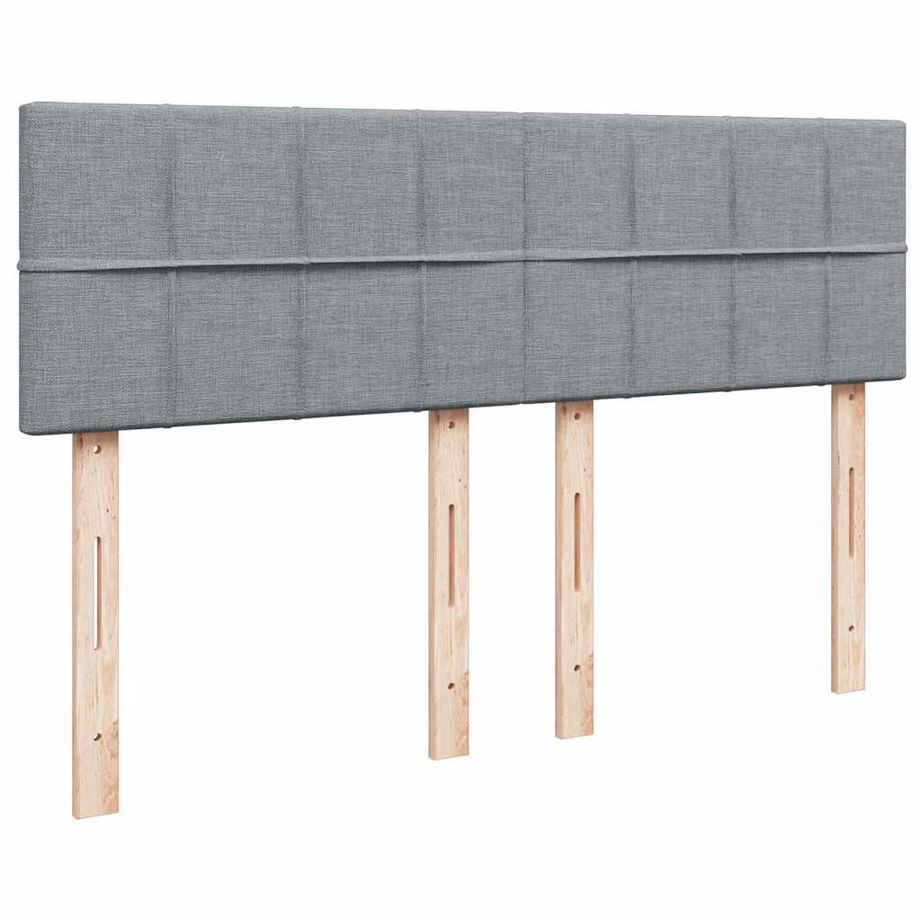 Boxspring met matras stof lichtgrijs 160x200 cm is nu te koop bij PeponiXL, paradijselijk wonen!