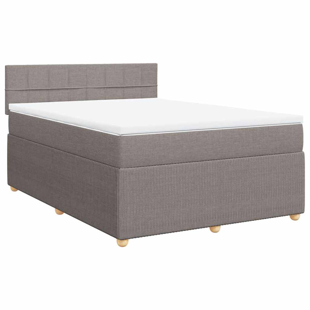 Boxspring met matras stof taupe 160x200 cm is nu te koop bij PeponiXL, paradijselijk wonen!