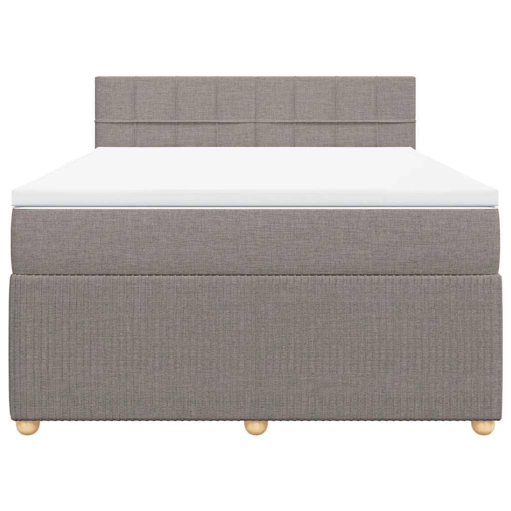 Boxspring met matras stof taupe 160x200 cm is nu te koop bij PeponiXL, paradijselijk wonen!