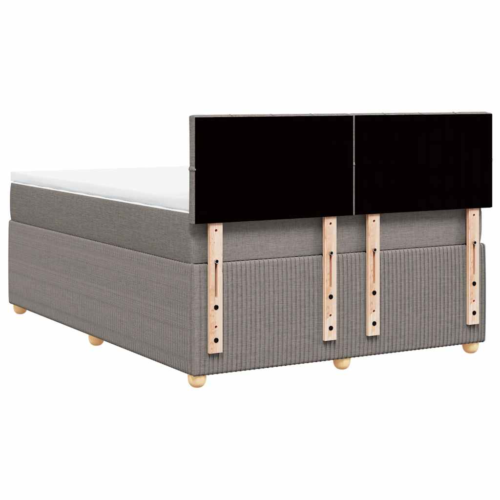 Boxspring met matras stof taupe 160x200 cm is nu te koop bij PeponiXL, paradijselijk wonen!