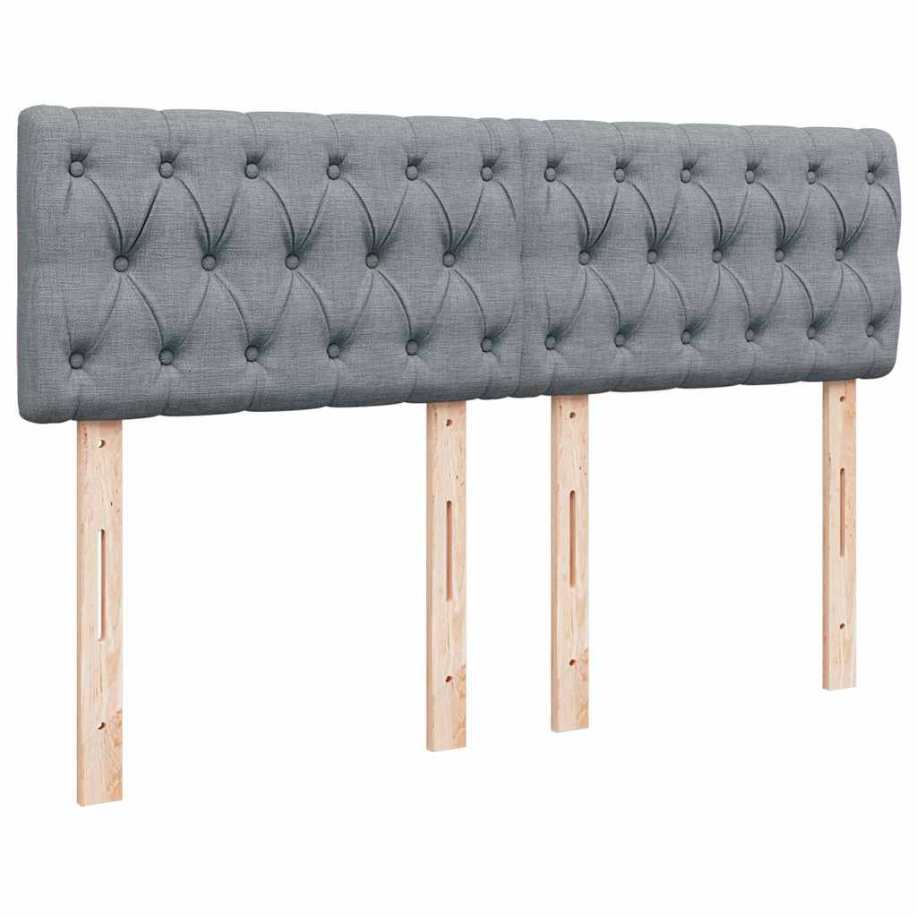 Boxspring met matras stof lichtgrijs 160x200 cm is nu te koop bij PeponiXL, paradijselijk wonen!